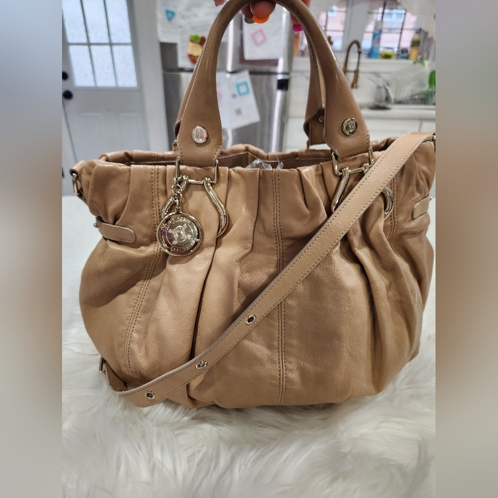 💛🔹️CELINE 🔹️VINTAGE 2 WAY SATCHEL LEATHER BAG w/ COA - Picture 2 of 7